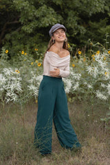 Off The Shoulder Top Khaki