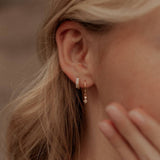 Willow Diamond Dangle Hoops