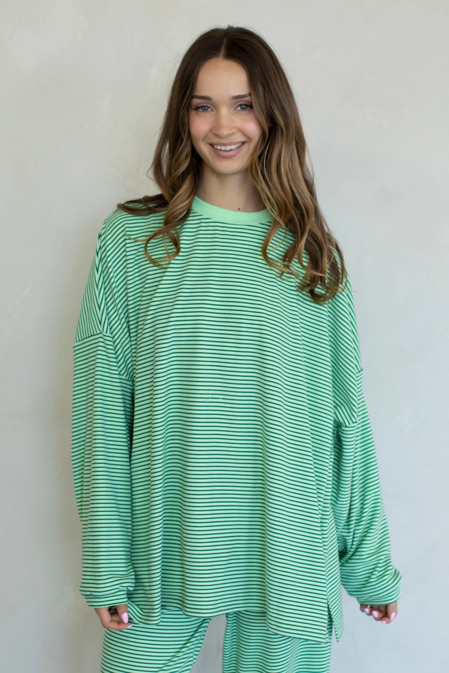 Lime Striped Top - Set