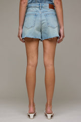 Raw Hem A Line Shorts