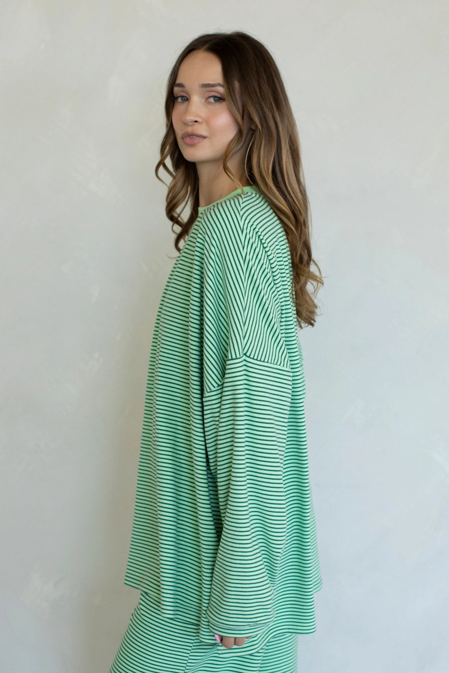 Lime Striped Top - Set