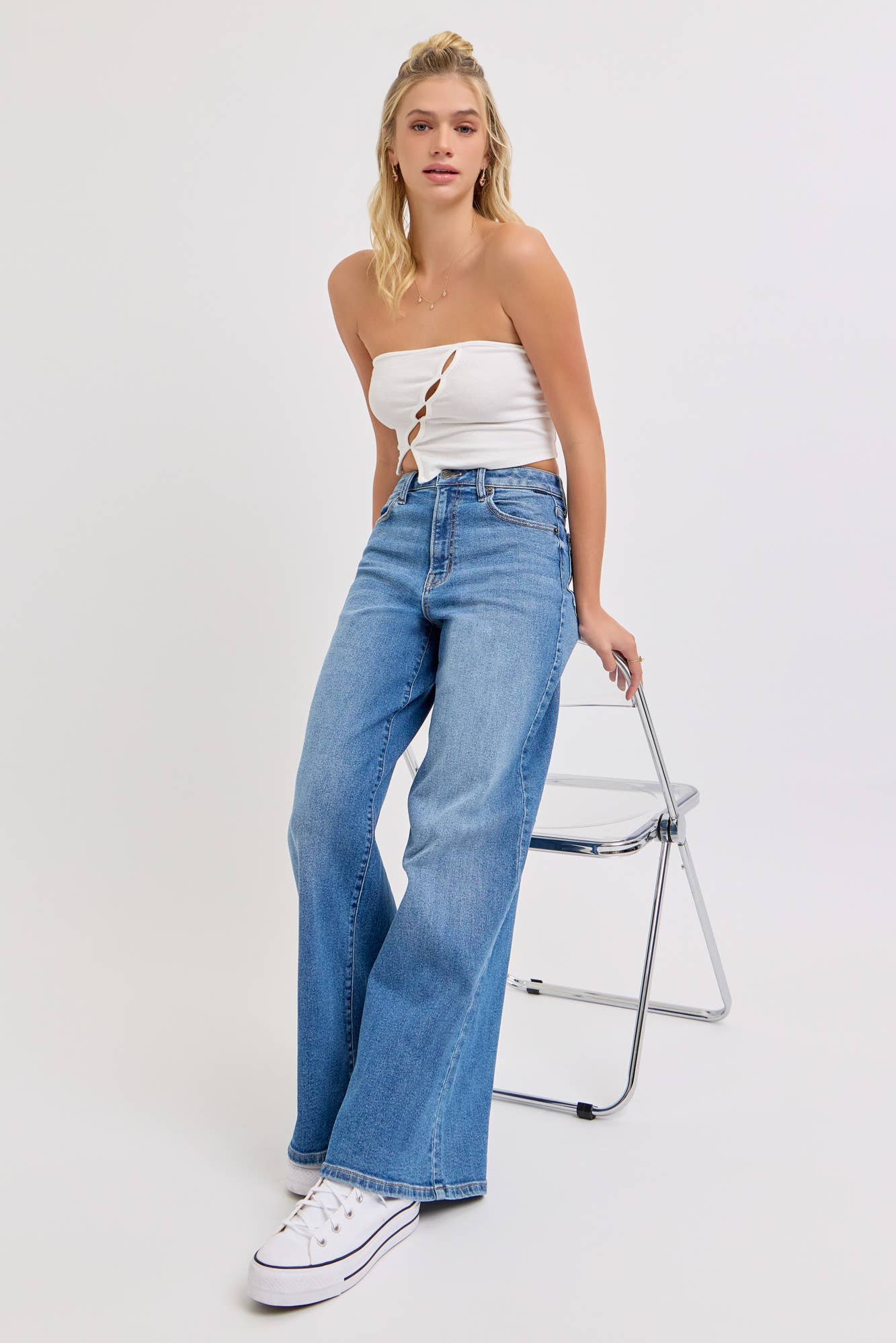 High Rise Wide Leg Jean