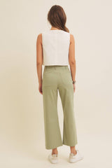 Embroidery Vest with Front Ribbon Tie
