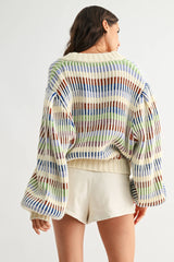 Rainbow Knit Cardigan