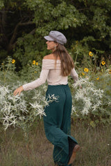 Off The Shoulder Top Khaki