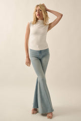 Essential Trends Ruched Sleeveless Mock-Neck Top