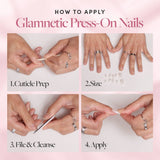 Château Press-On Nails | Green French Tip | Short Almond