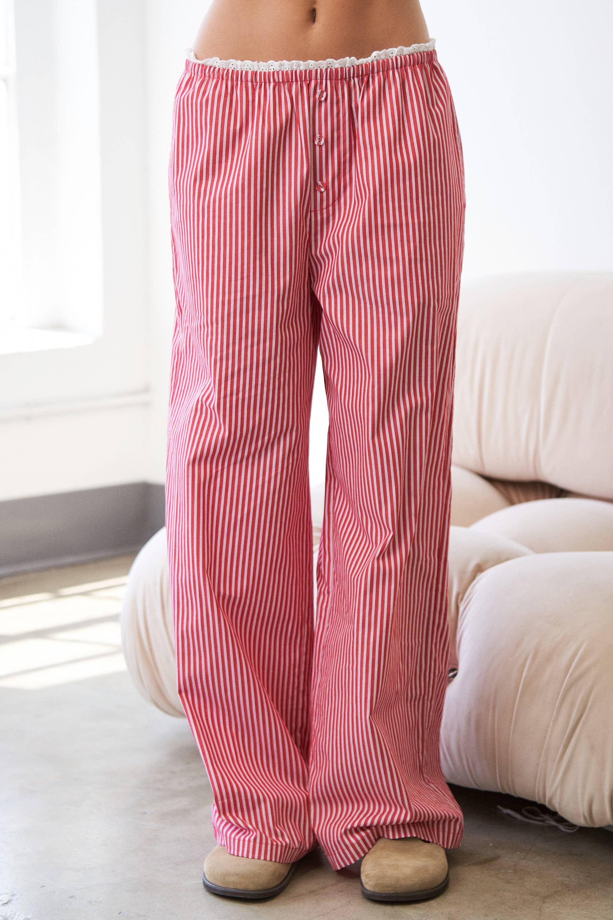 Red Ruby Stripe Pants