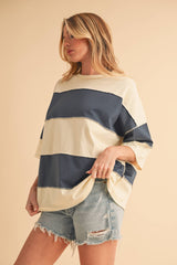 Polly Color Block Top Tee Shirt
