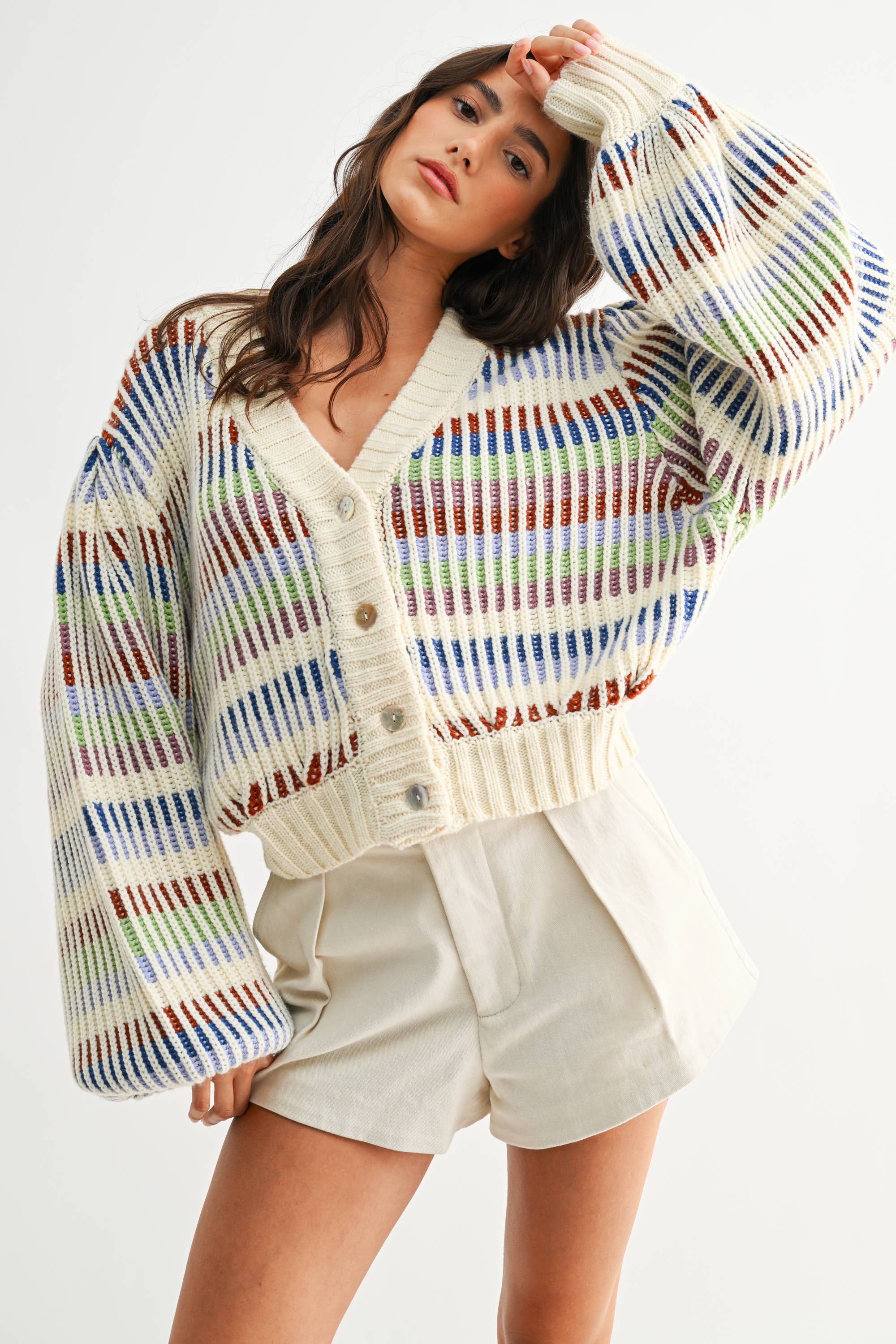 Rainbow Knit Cardigan