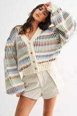 Rainbow Knit Cardigan