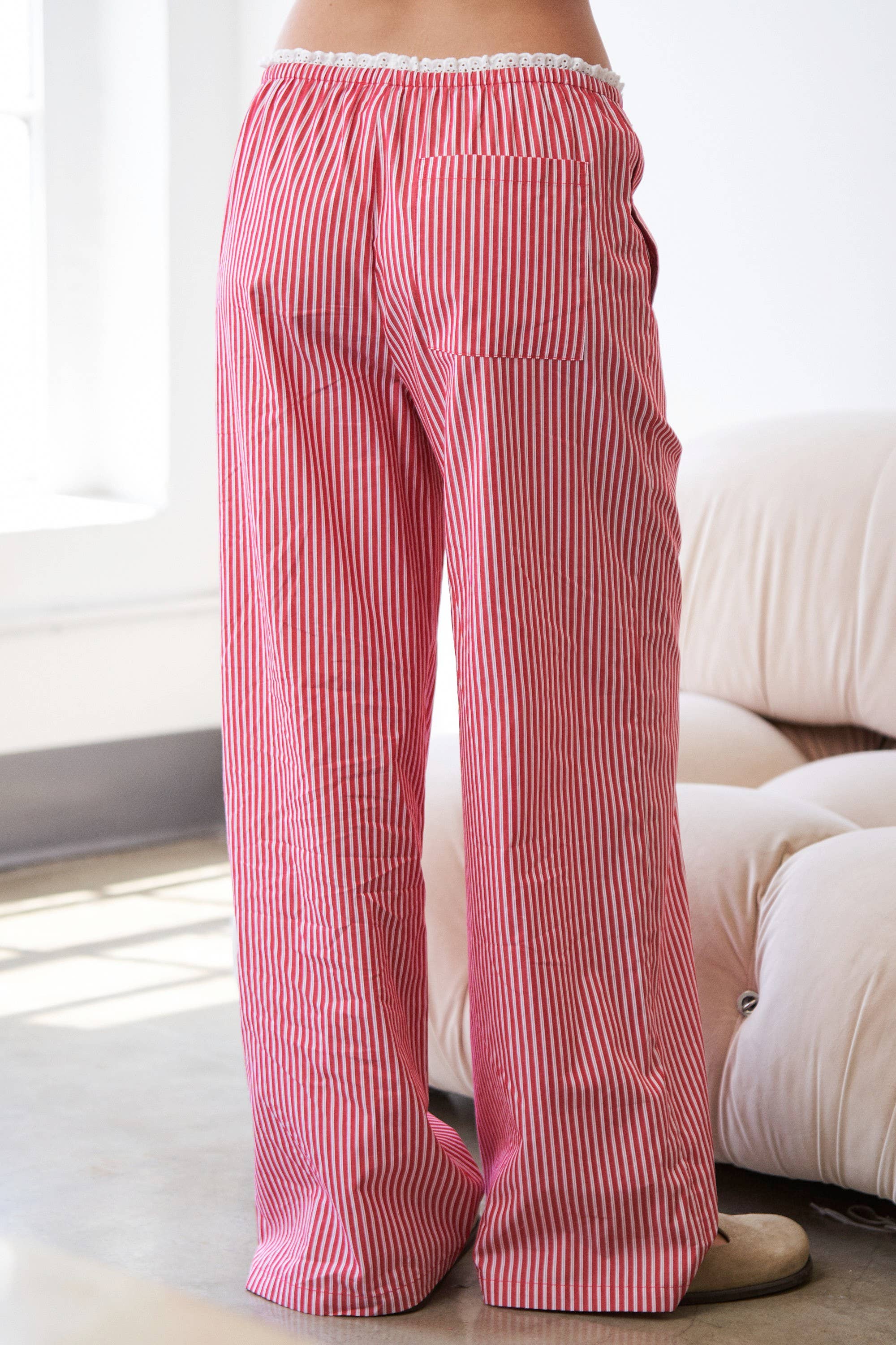 Red Ruby Stripe Pants