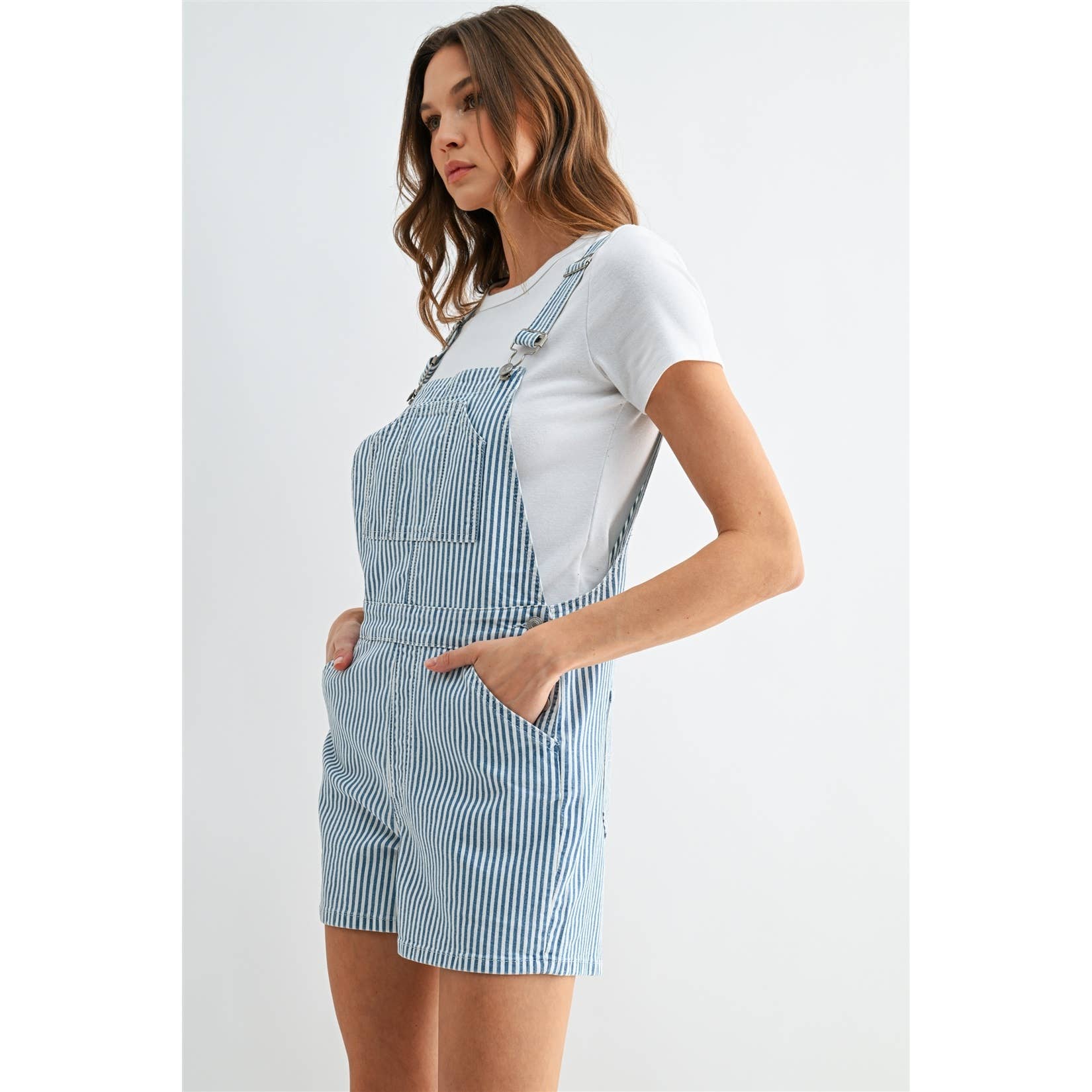 Overall Shorts - Stripe