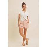 Relaxed Fit High Rise Denim Shorts
