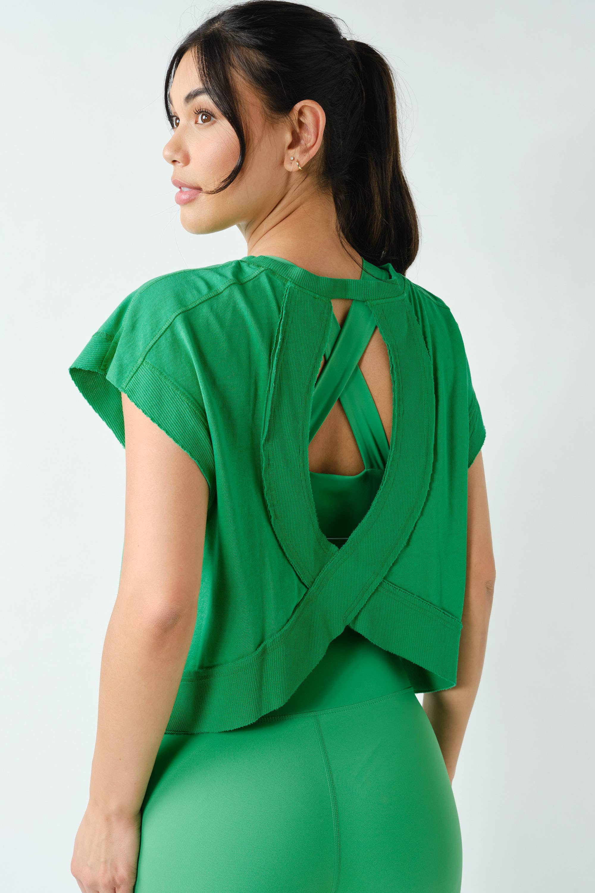 Flow Open-Back Pima Cotton Tee