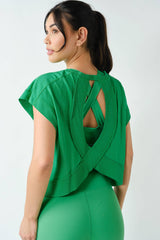 Flow Open-Back Pima Cotton Tee
