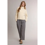Plaid Woven Drawstring Pants