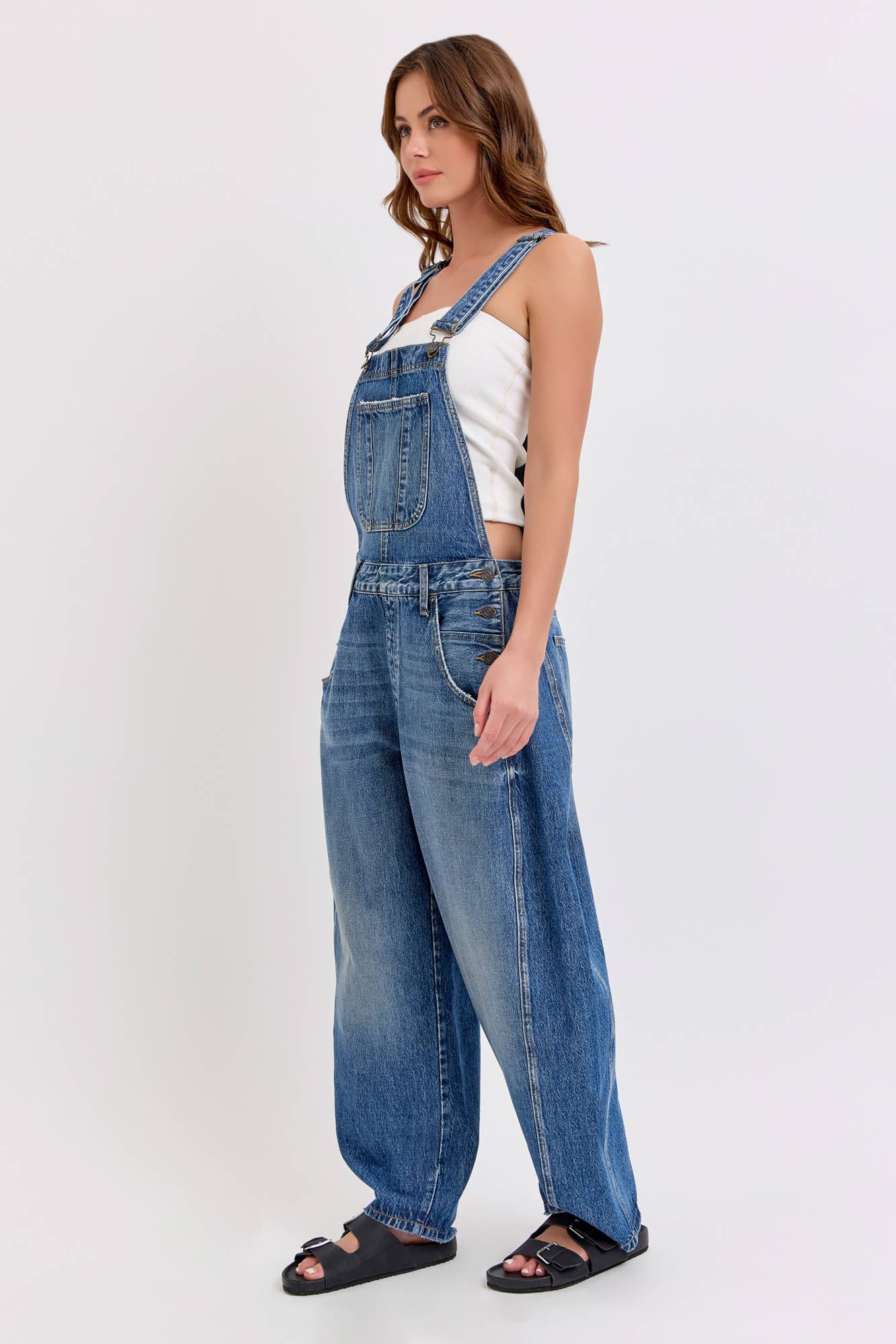 Mid-Waisted Barrel Overall