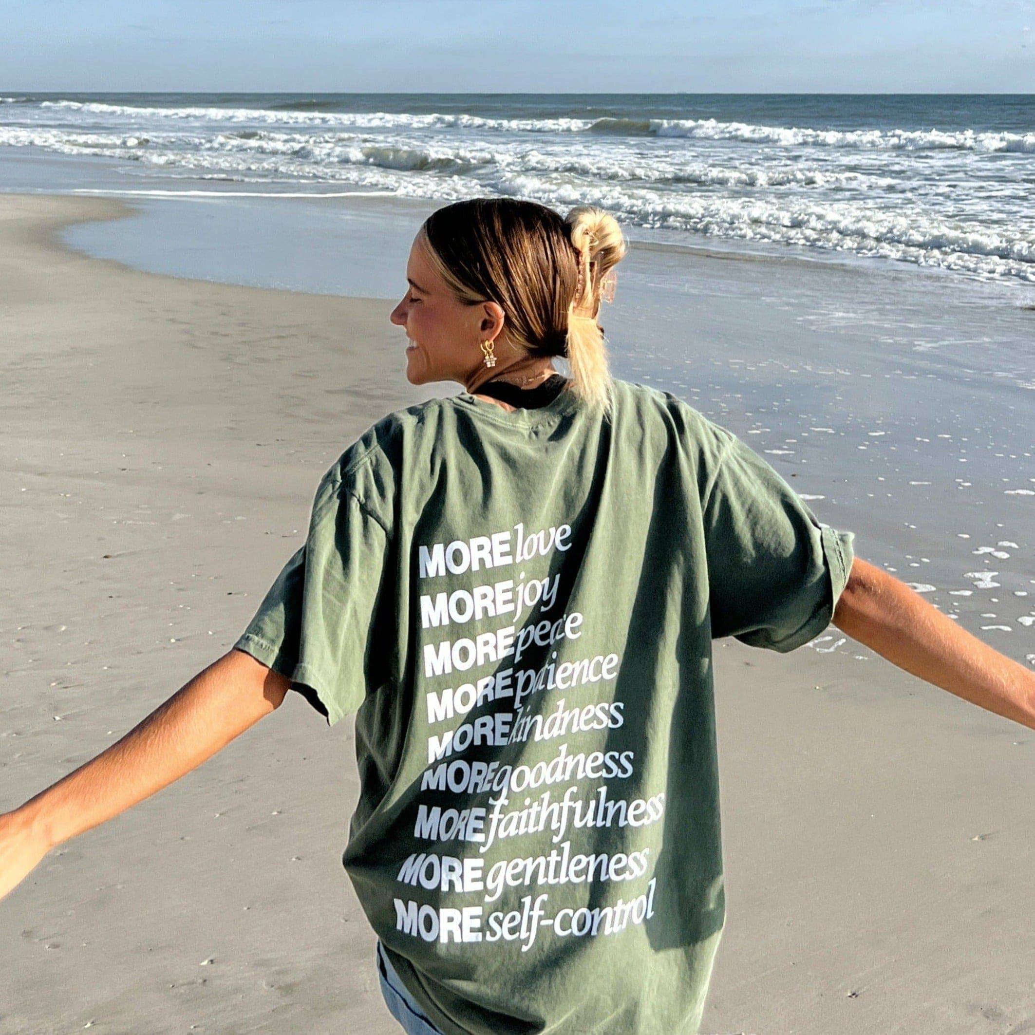 Made For More Tee - Moss Green