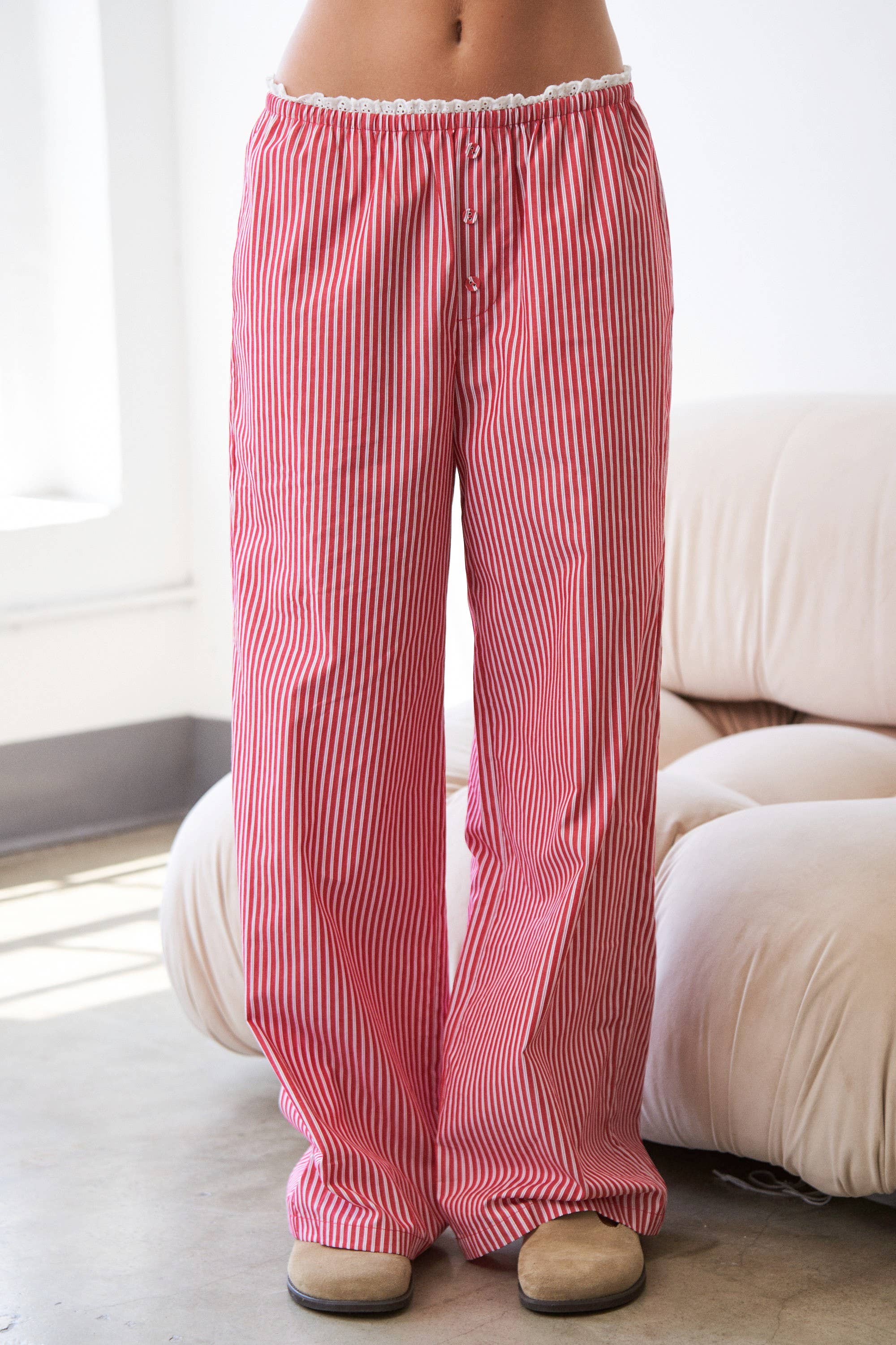 Red Ruby Stripe Pants