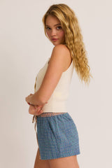 Sleeveless Button Down Ribbed Sweater Top