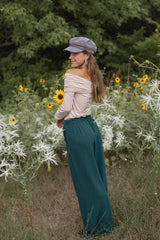 Off The Shoulder Top Khaki