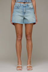Raw Hem A Line Shorts
