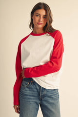Raglan Long Sleeve Baseball Tee