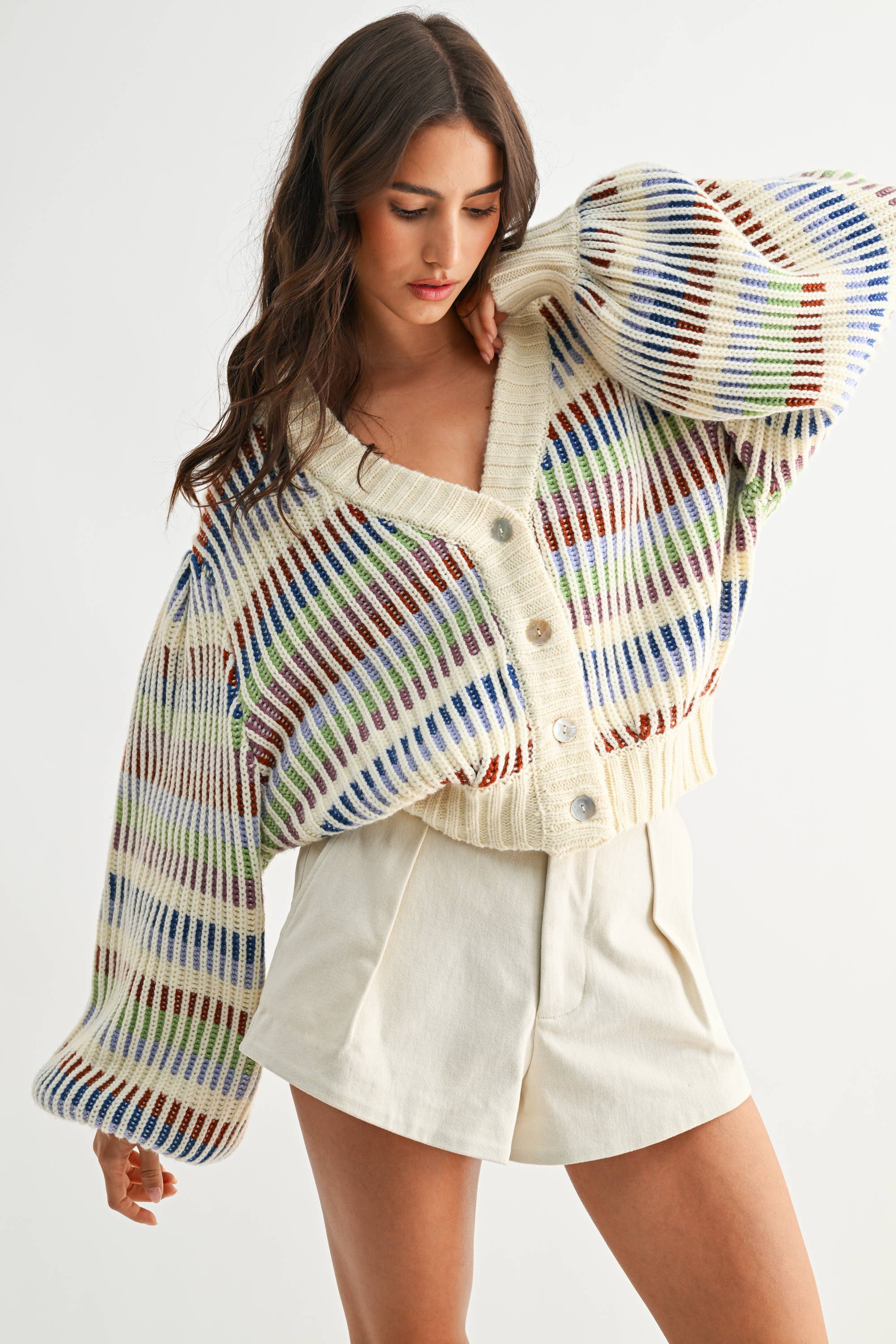 Rainbow Knit Cardigan