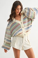 Rainbow Knit Cardigan