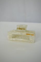 Kimmy Hair Clip in Pearl White