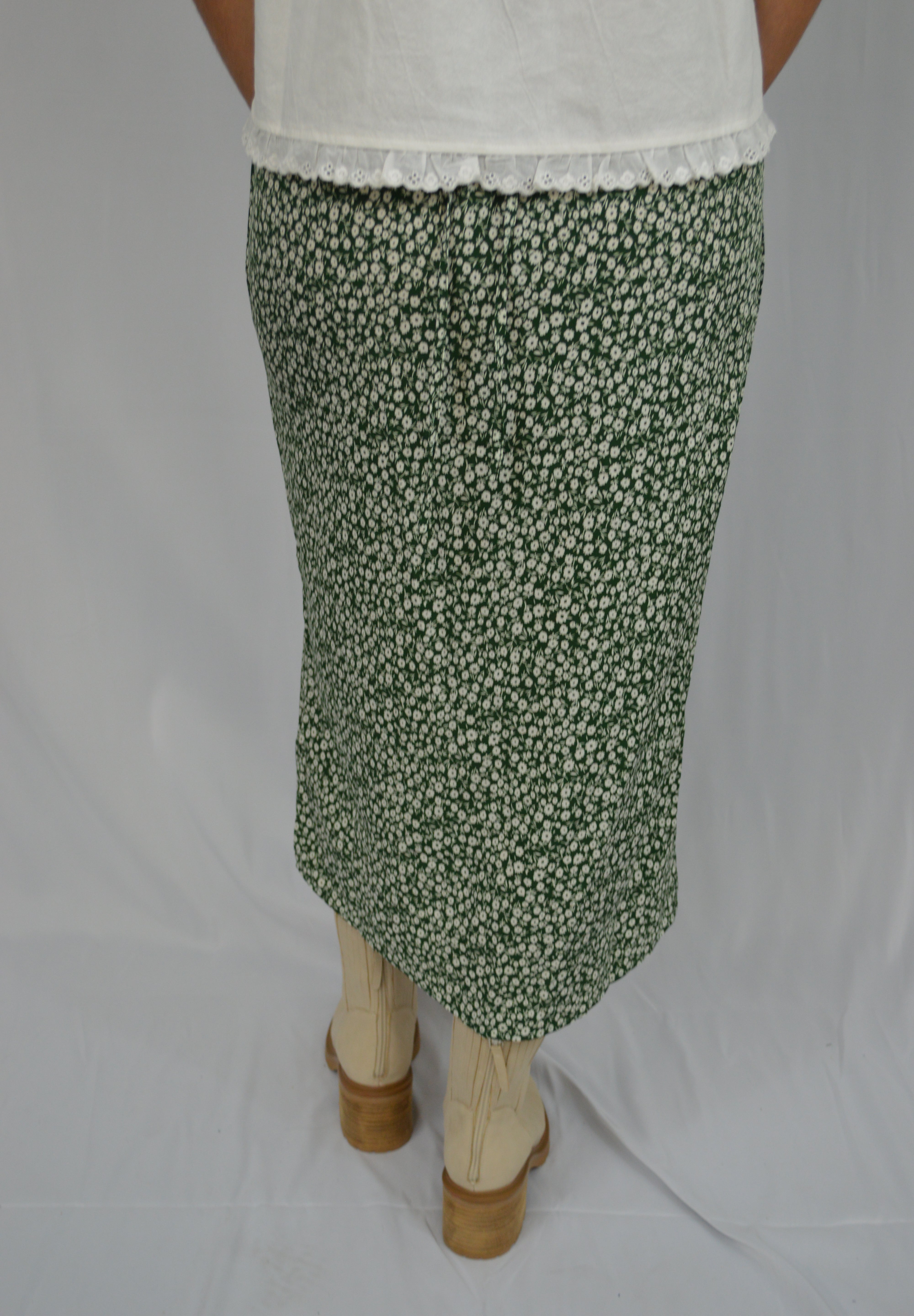 Floral Printed Midi Skirt