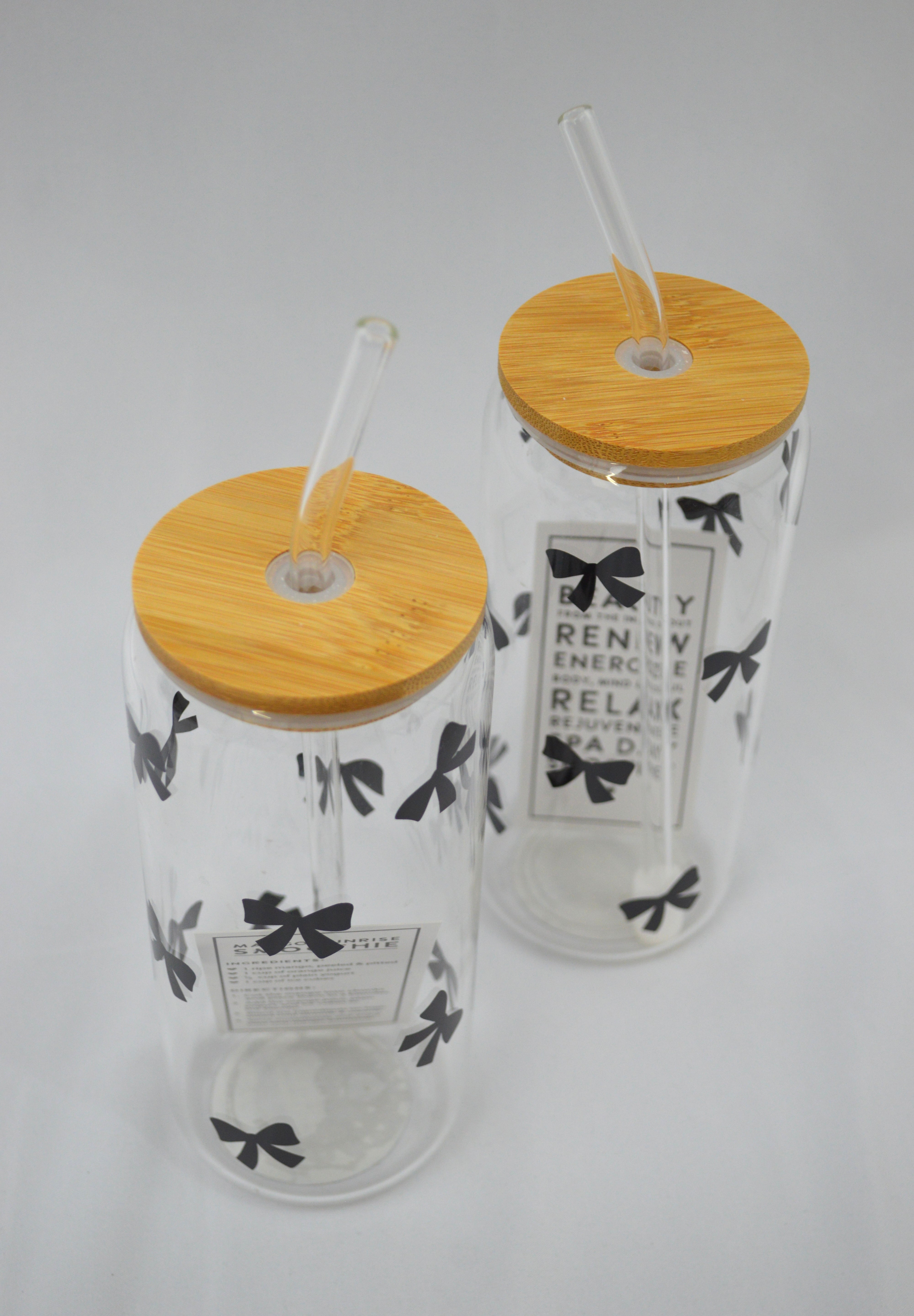 Glass Tumbler- Bows