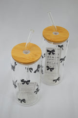 Glass Tumbler- Bows