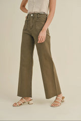 Straight Wide Leg Pants With Front Pocket