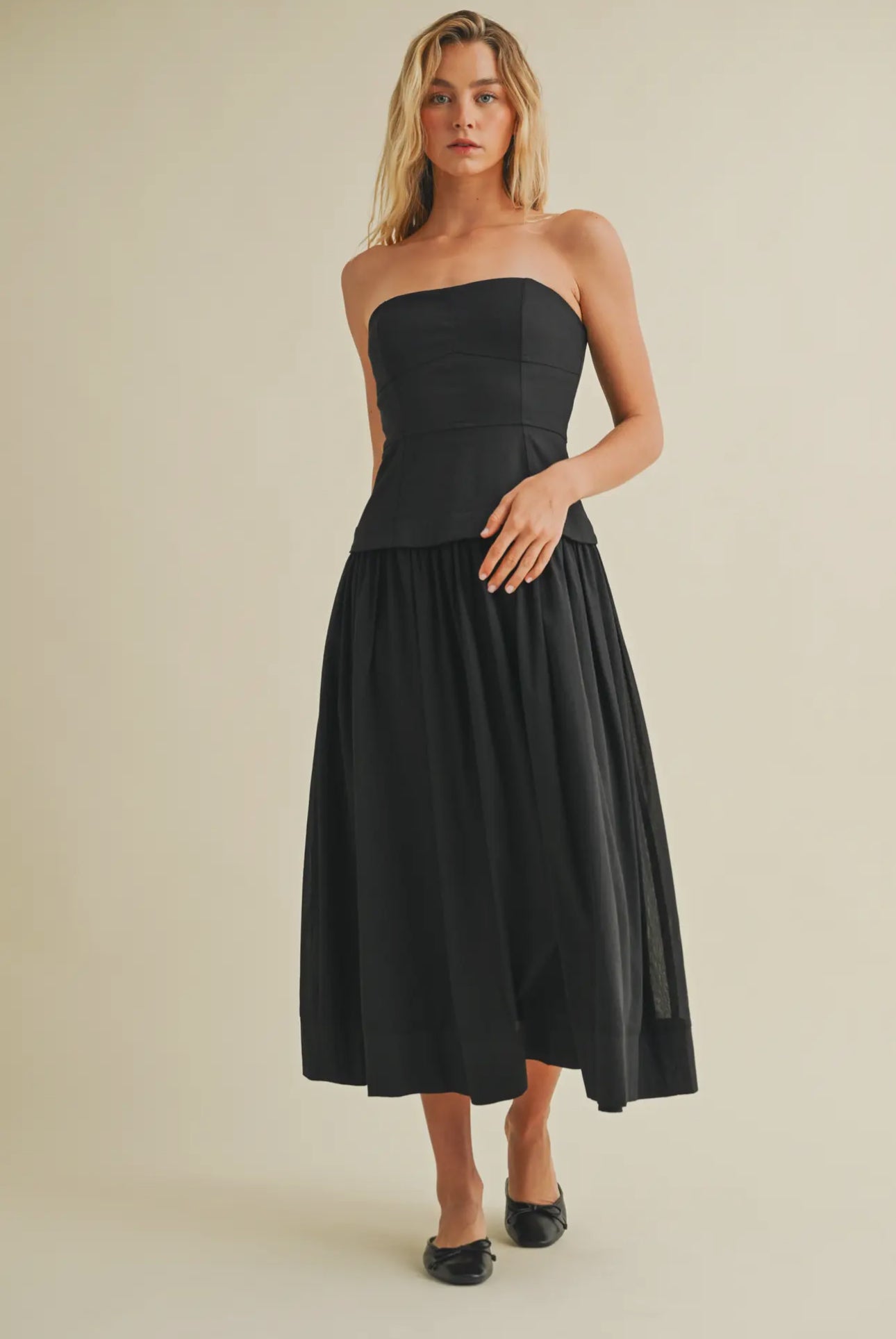 Corset Lined Strapless Dress