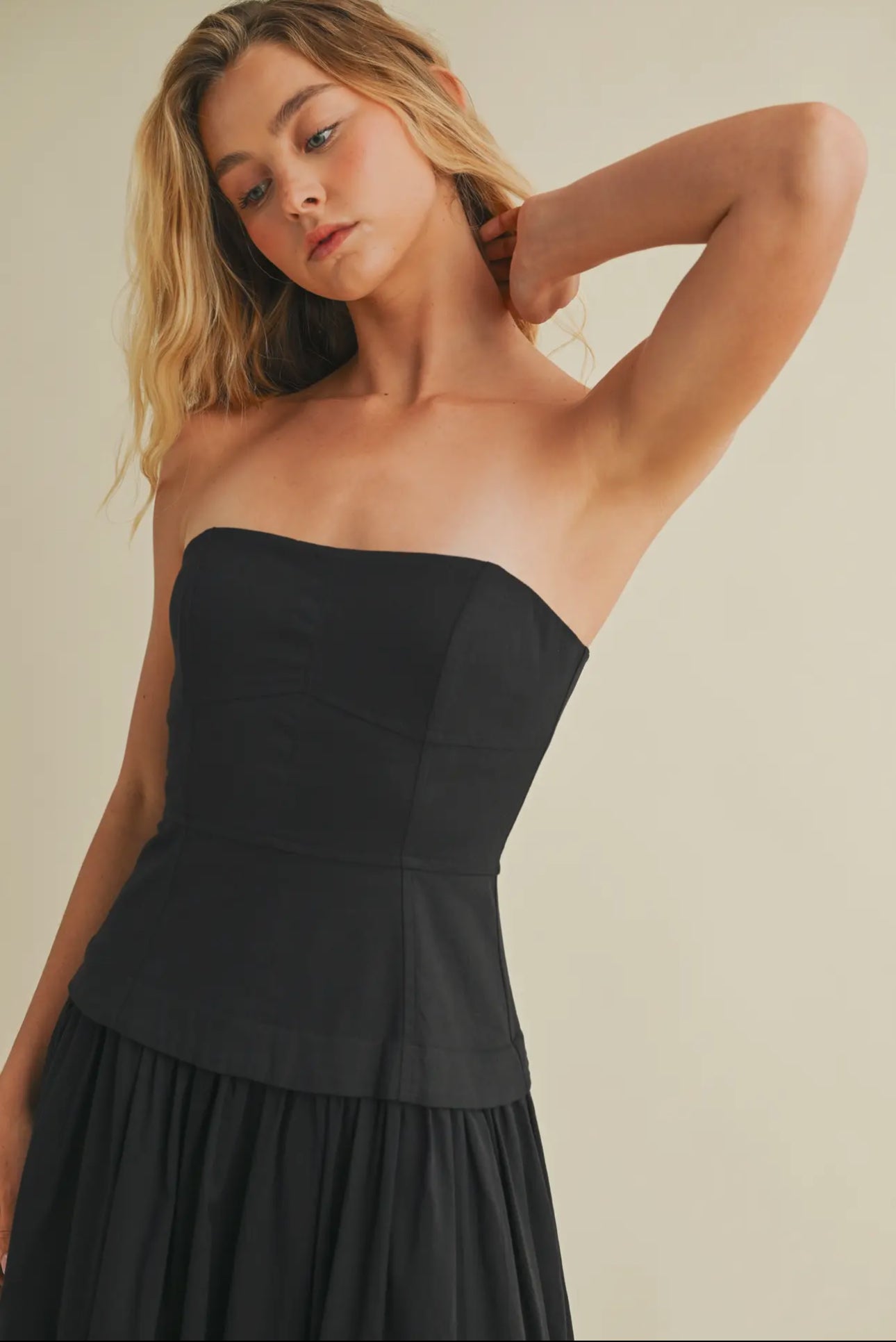Corset Lined Strapless Dress