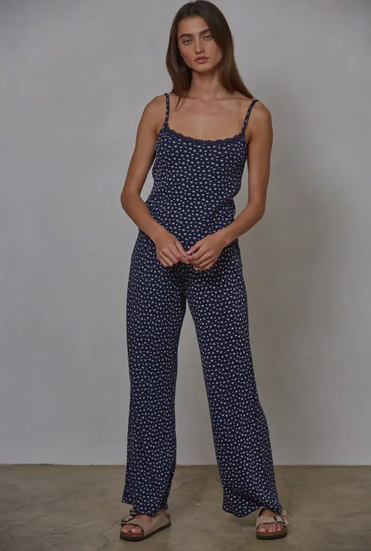 Andie Floral Waffle Knit Cami Top