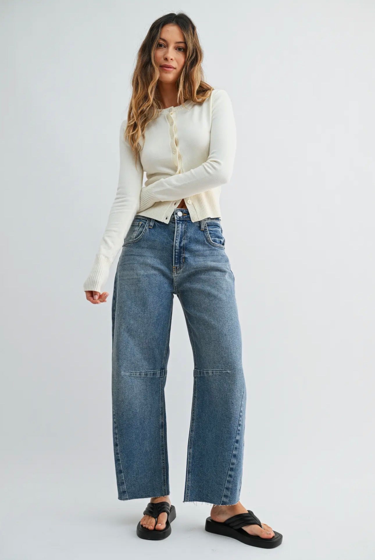 Barrel Jean With Seams