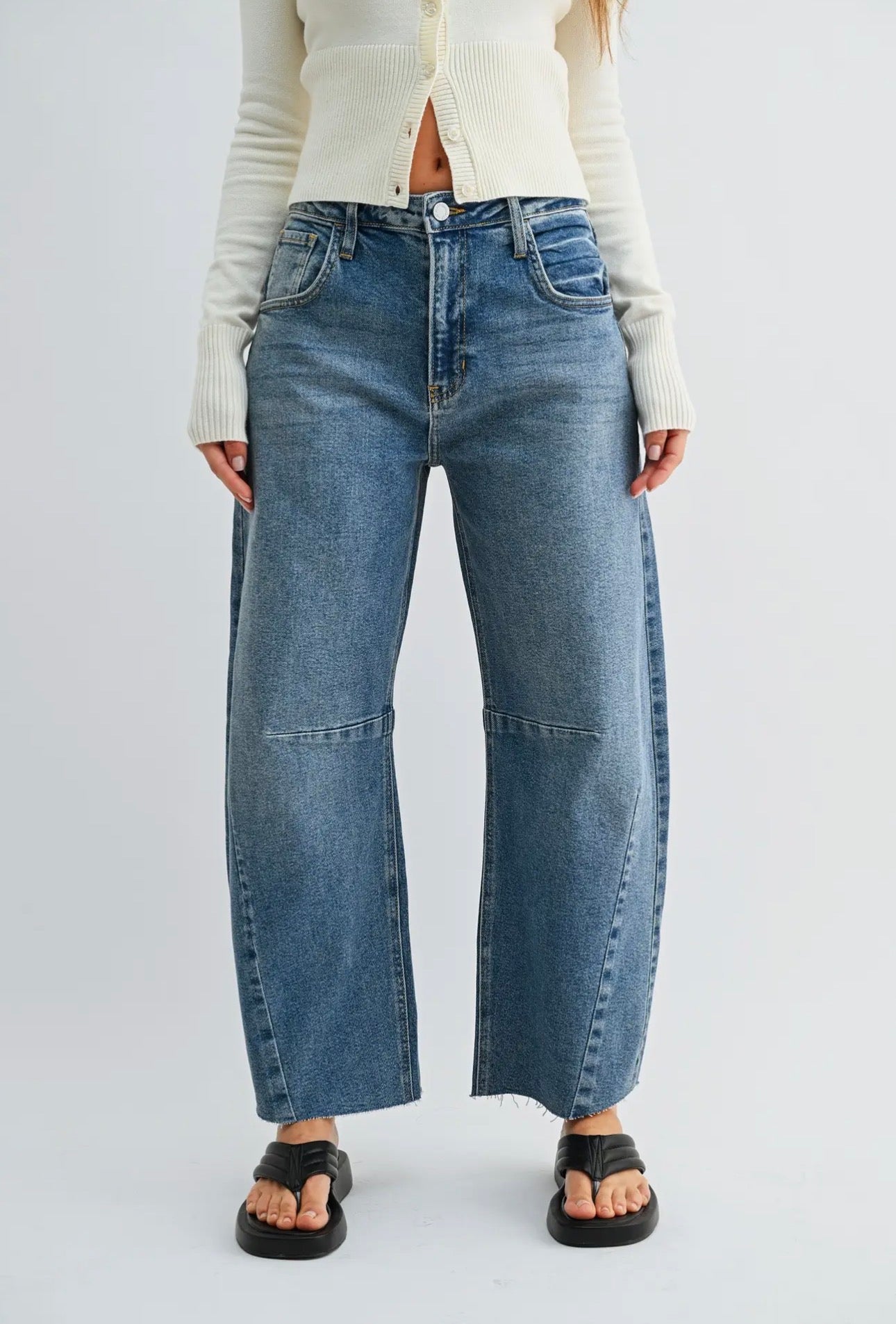 Barrel Jean With Seams