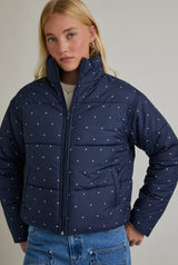 Floral Dot Puffer Jacket