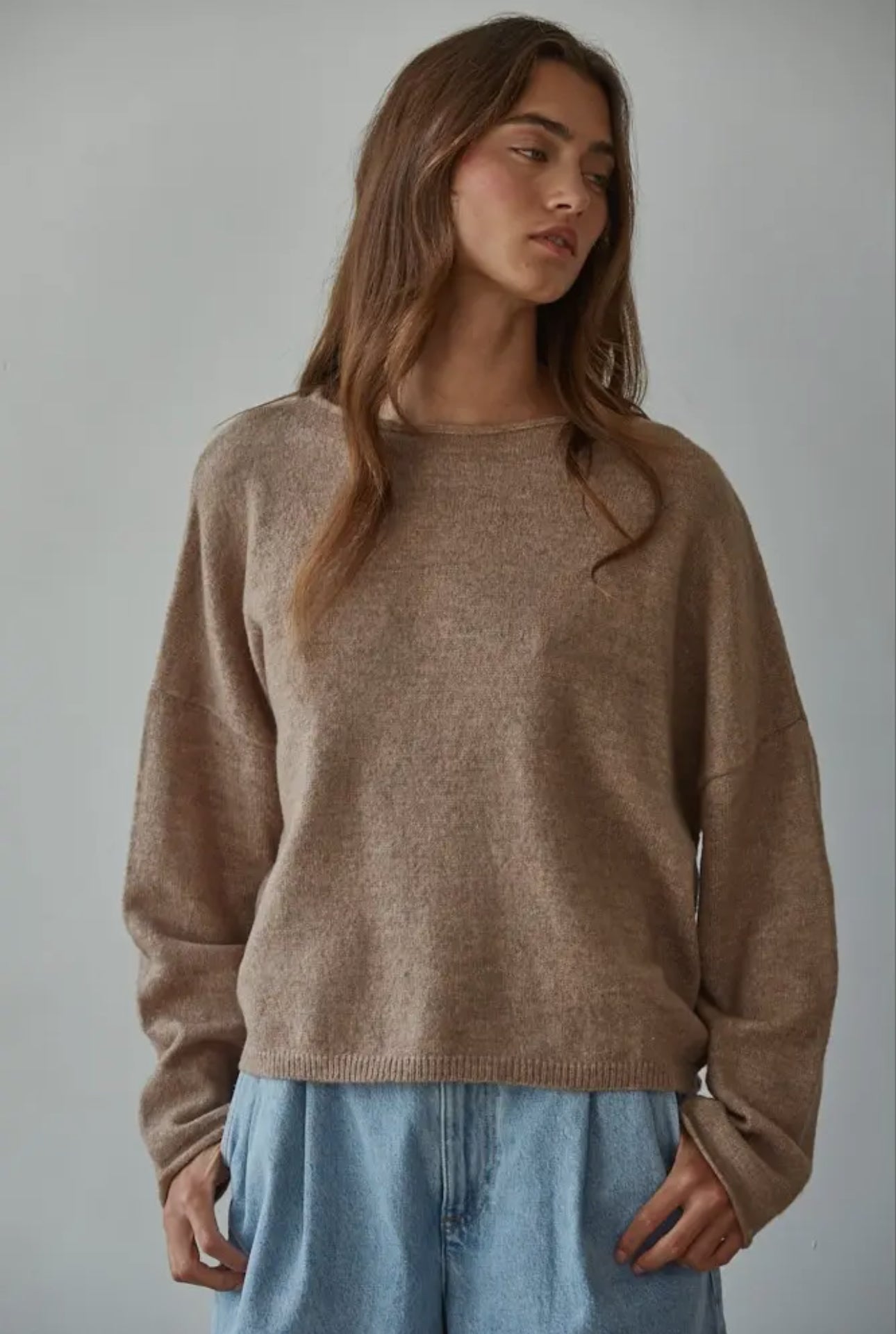 Rolled Pullover Top
