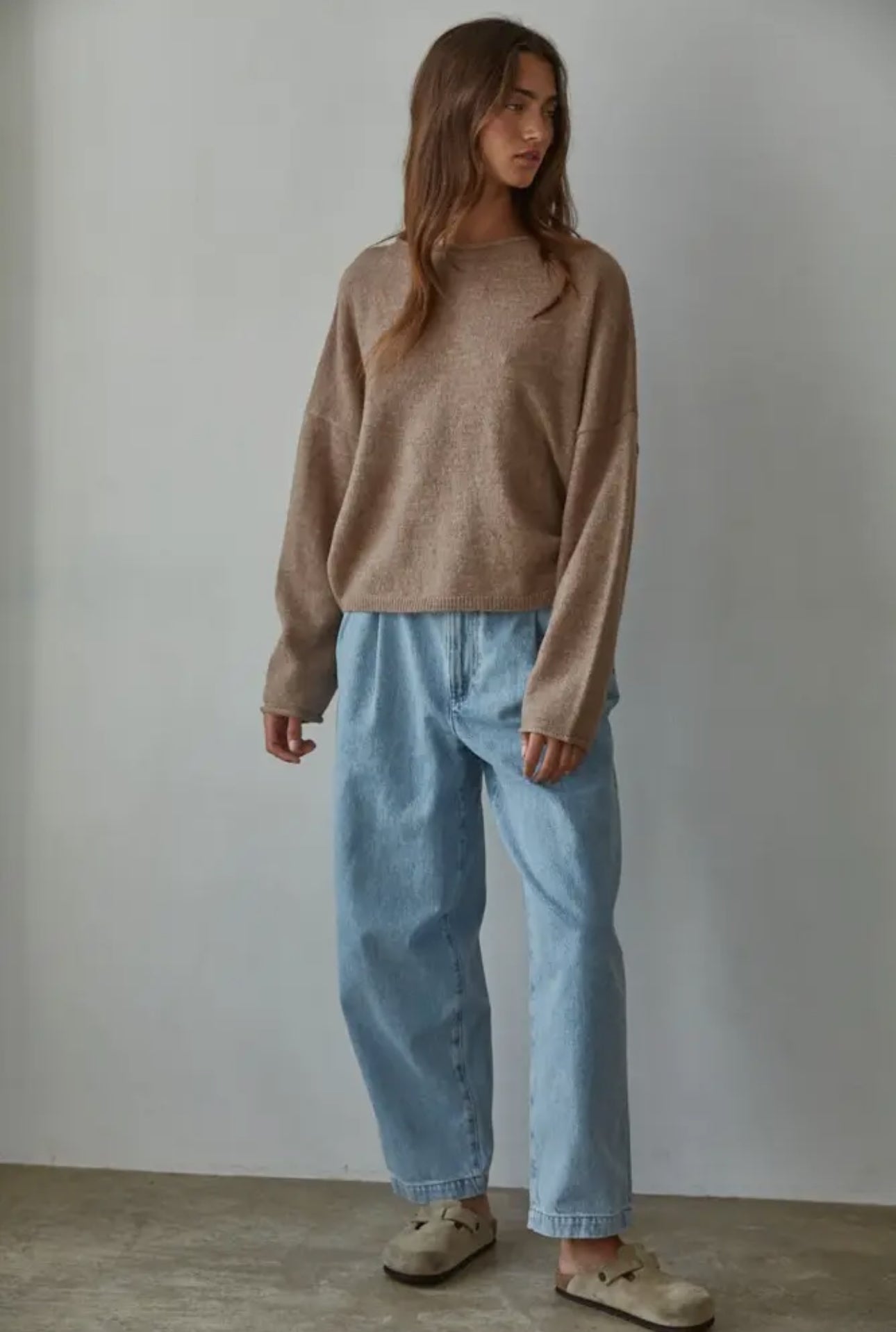 Rolled Pullover Top