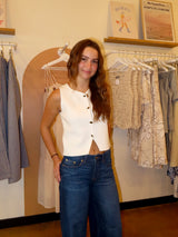 Metal Button Knit Vest