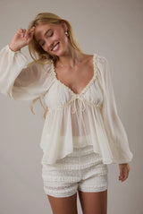 Cream Air Blouse