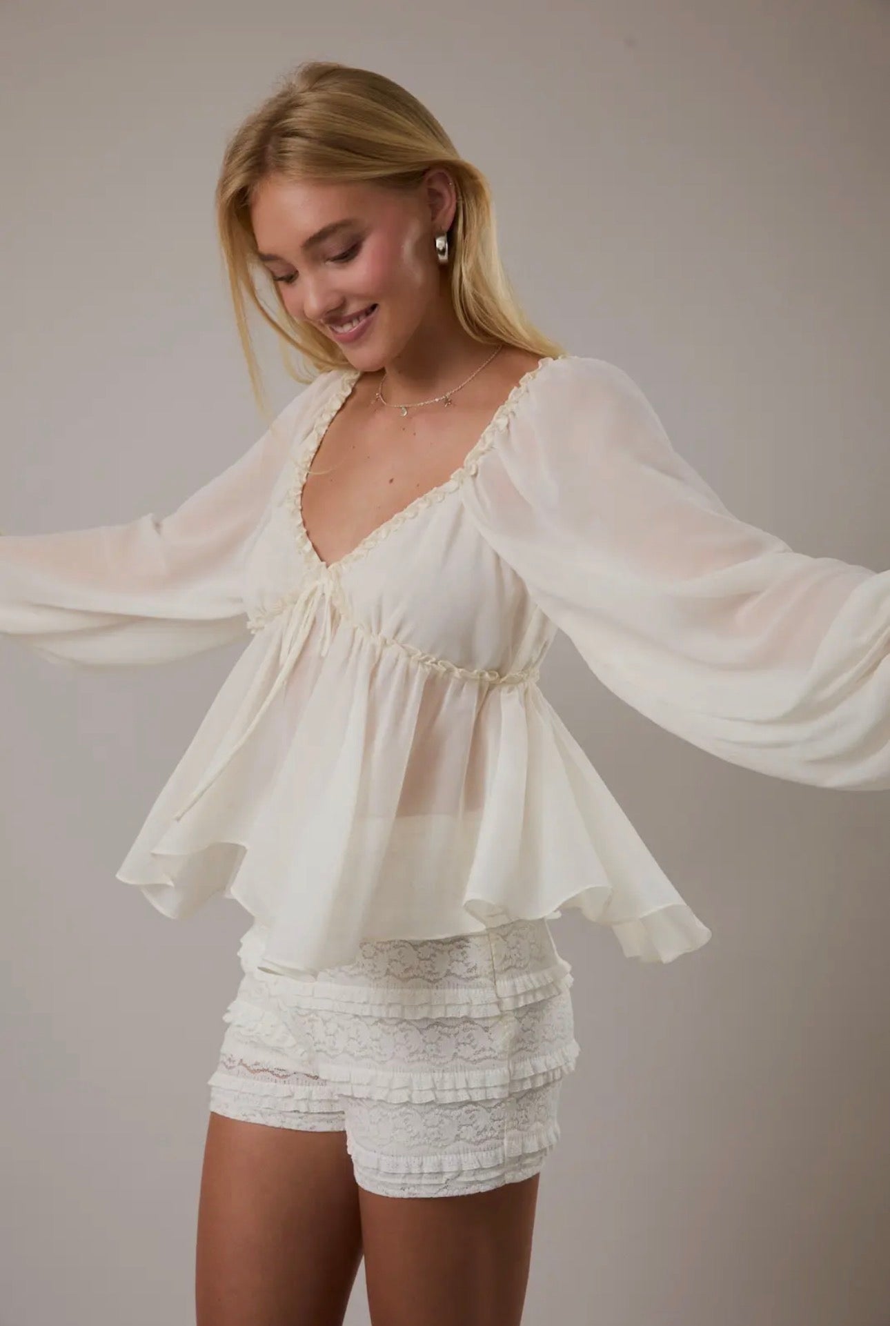 Cream Air Blouse