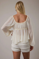 Cream Air Blouse