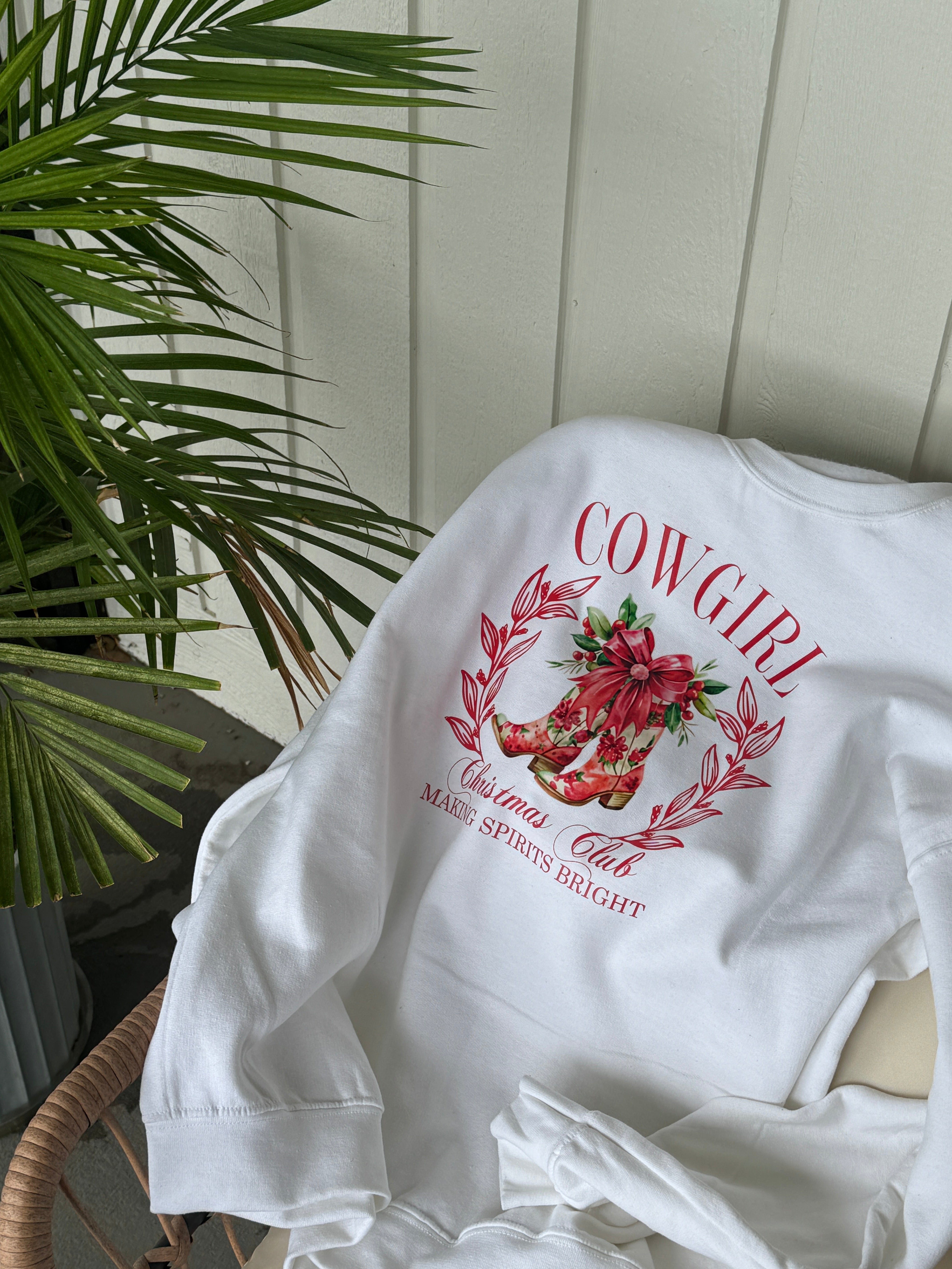 Cowgirl Christmas Club Graphic Sweatshirt