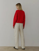 Lucy Cardigan in Red