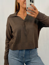 Collared Knitted Sweater
